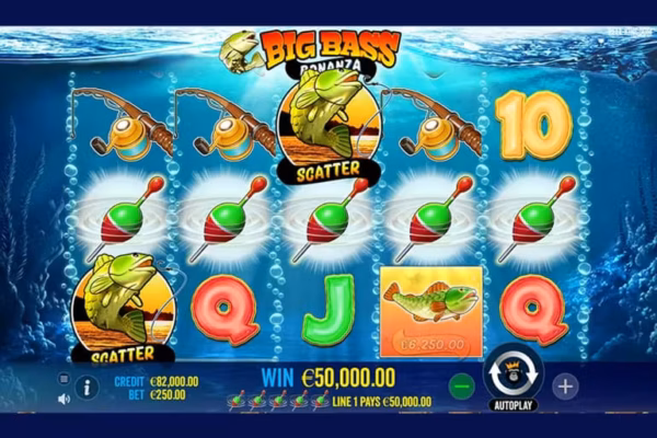 Big Bass Bonanza slot by Pragmatic Play — fishing bonus feature