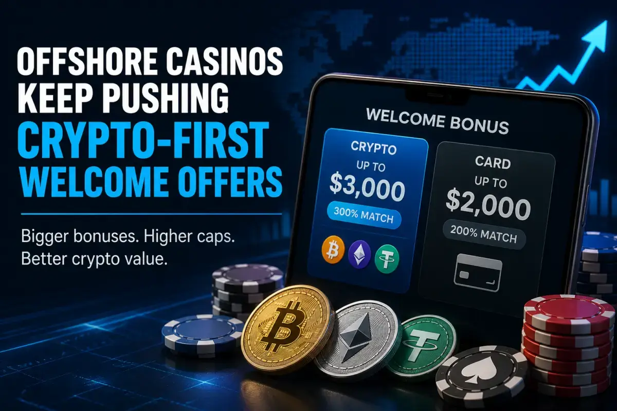 Photo: Offshore Casinos Keep Pushing Crypto-First Welcome Offers