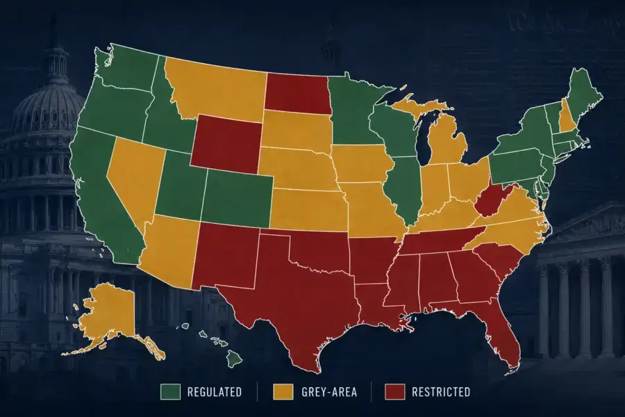 Photo: Is Online Gambling Legal in the USA? Federal Law, State Law, and the Grey Area in Between
