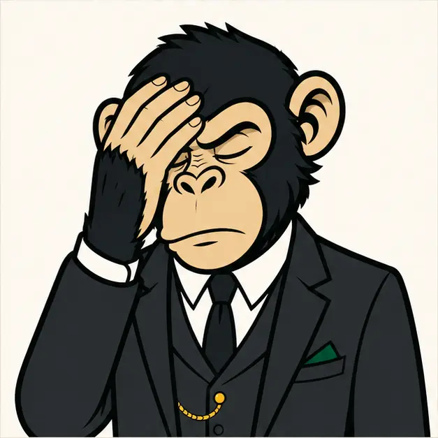 Casino Monkey looking disappointed