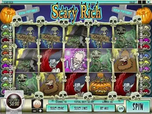 Scary Rich slot by Rival Gaming — expanding vampire wild gameplay
