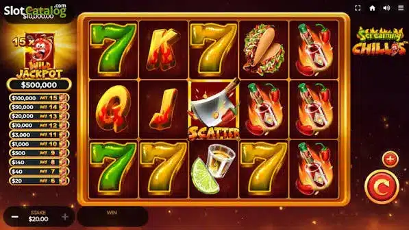 Screaming Chillis slot by Dragon Gaming — fiery Mexican chilli reels